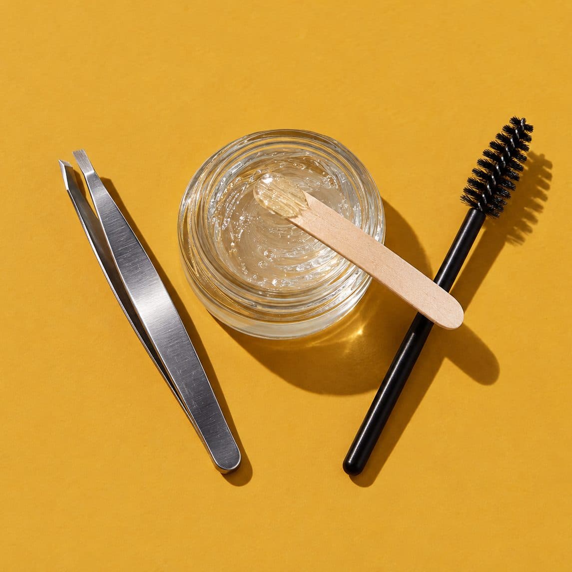 Brow tweezers and wax